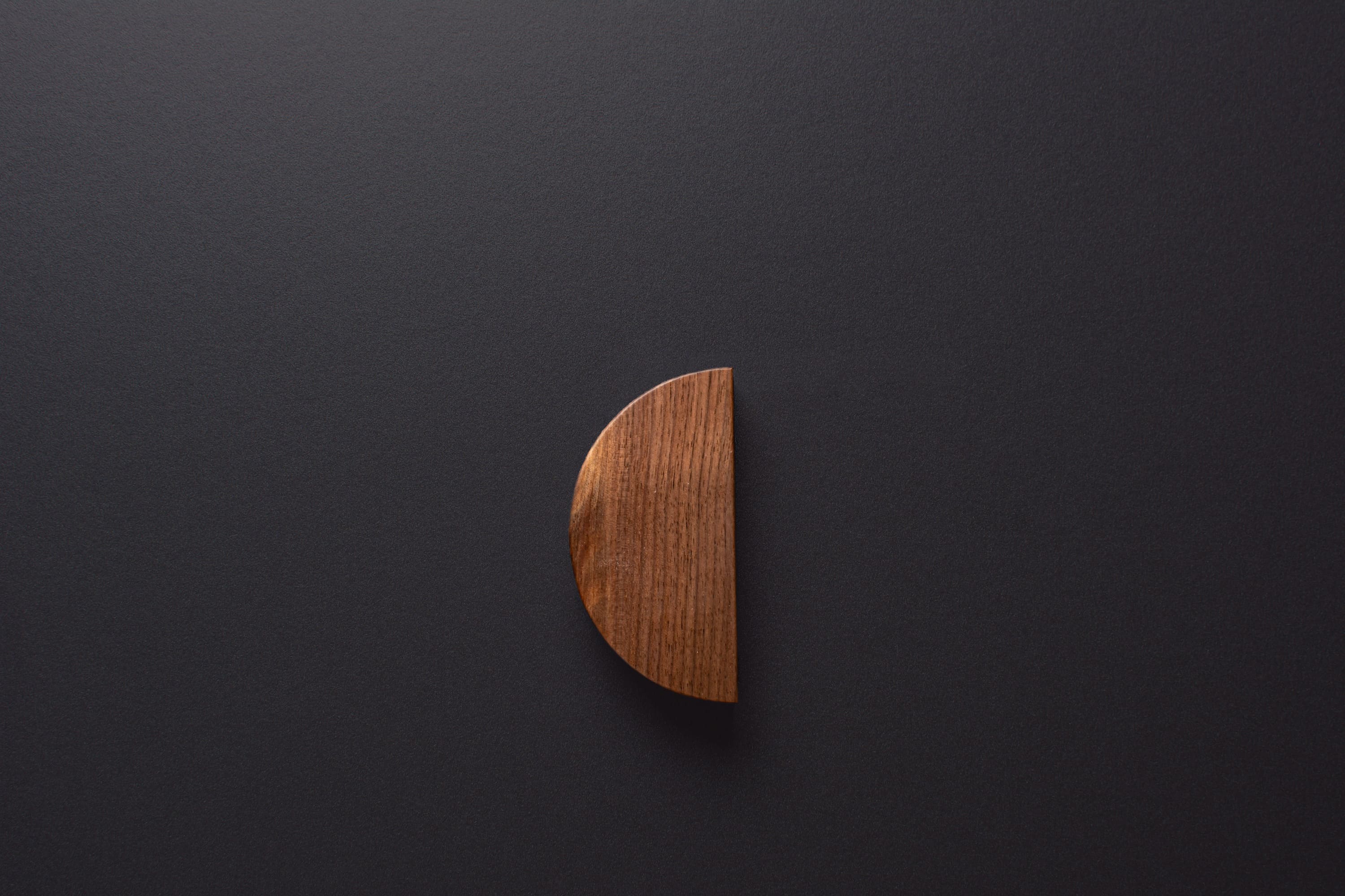 Wooden drawer American Walnut handle 013 in vertical position with detailed frontal view