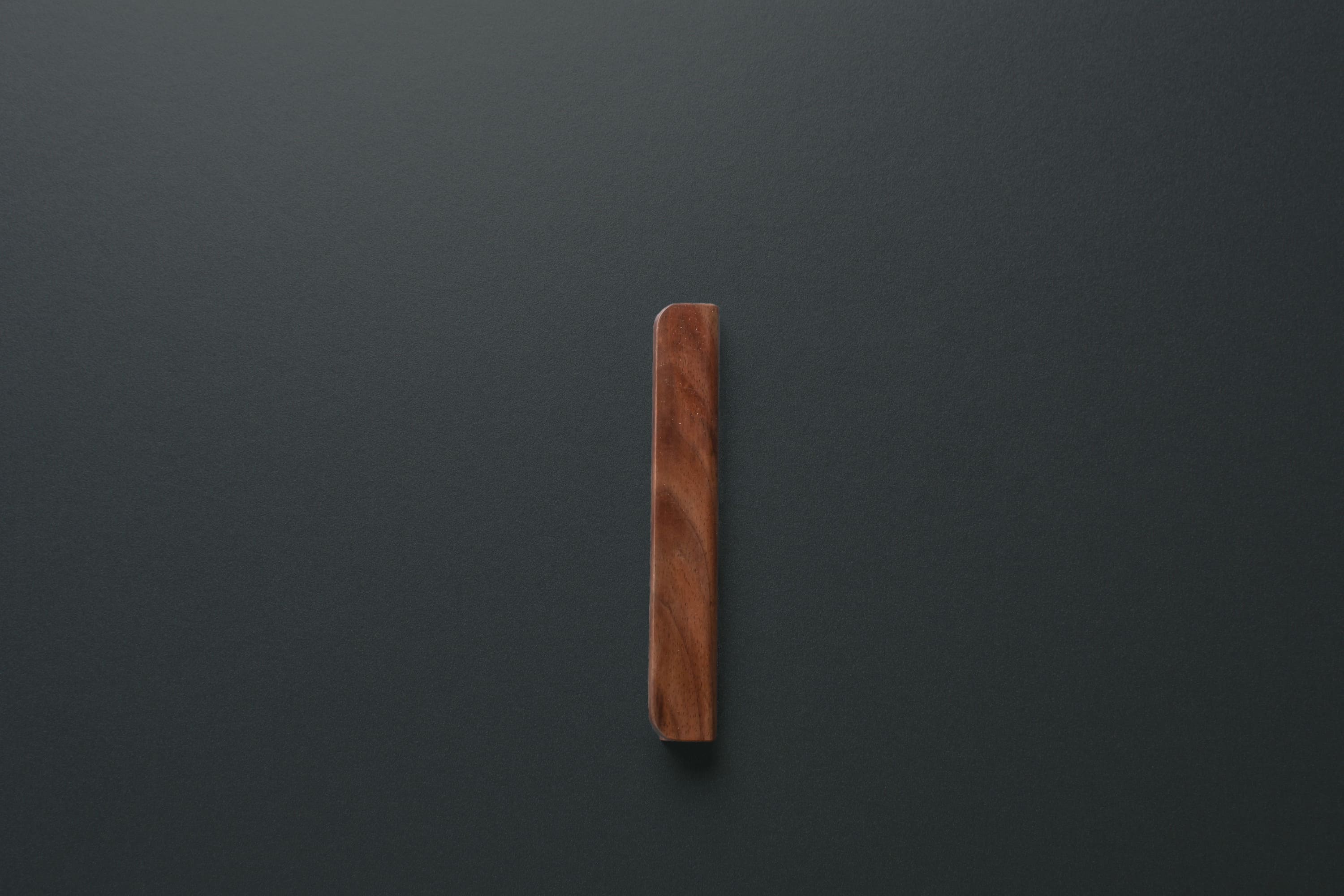Wooden drawer American walnut  handle 010 in vertical position with detailed frontal view