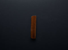 Wooden drawer American walnut  handle 015 in vertical position with detailed frontal view