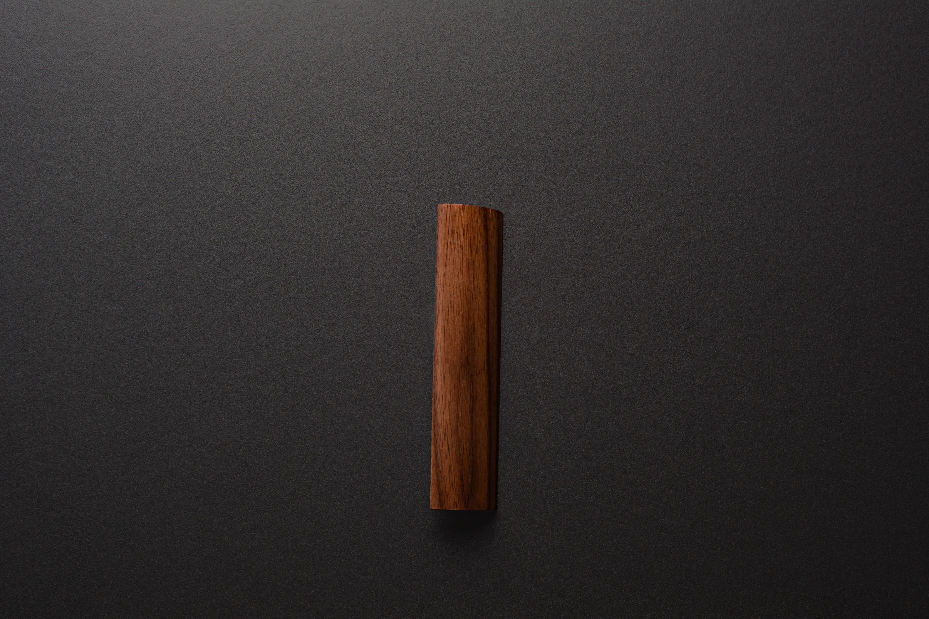 Wooden drawer American walnut  handle 017 in vertical position with detailed frontal view