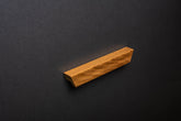 classic angled oak handle in matte varnish finish