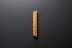 Wooden drawer oak handle 006 in vertical position with detailed frontal view