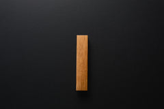 Wooden drawer ash handle 005 in vertical position with detailed frontal view