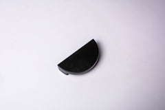 Half moon black handle close view