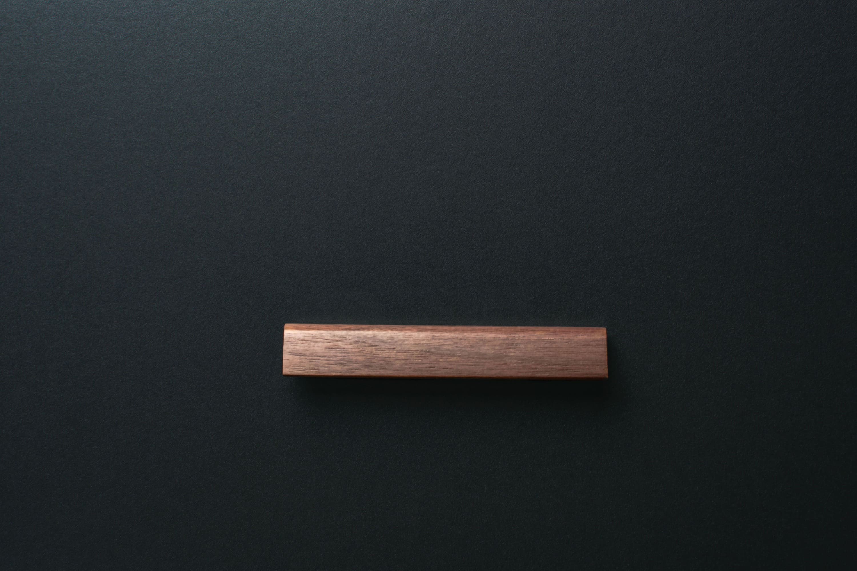 American walnut modern style finger pull frontal view