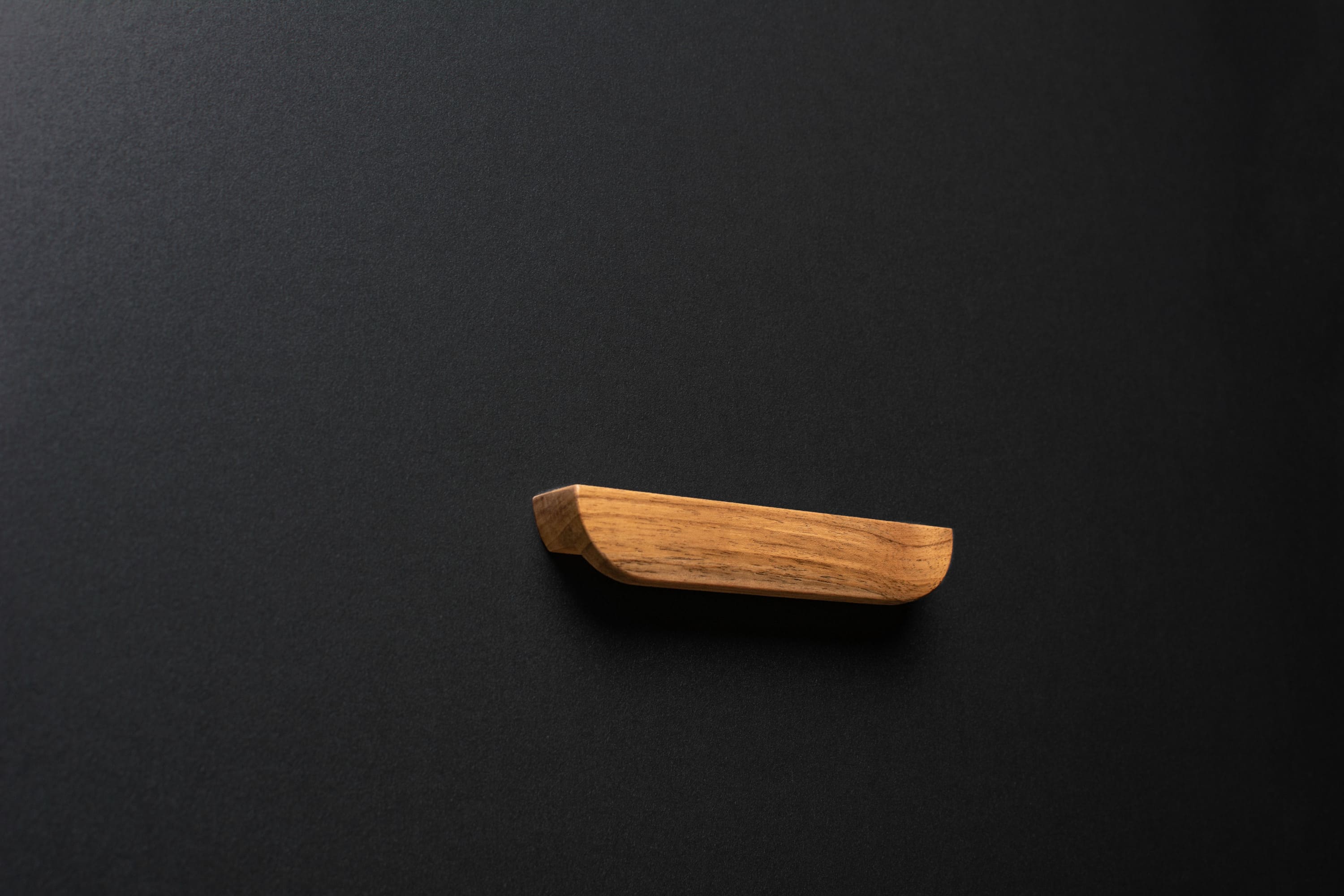European walnut modern style finger pull frontal view