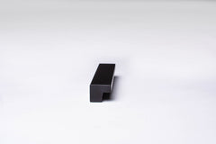 Classic L-Form Black Cabinet Handle on gray
