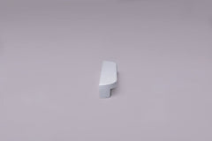 Classic Rounded White Cabinet Handle on grey