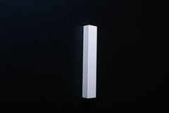 Classic Trapezoid White Cabinet Handle on grey