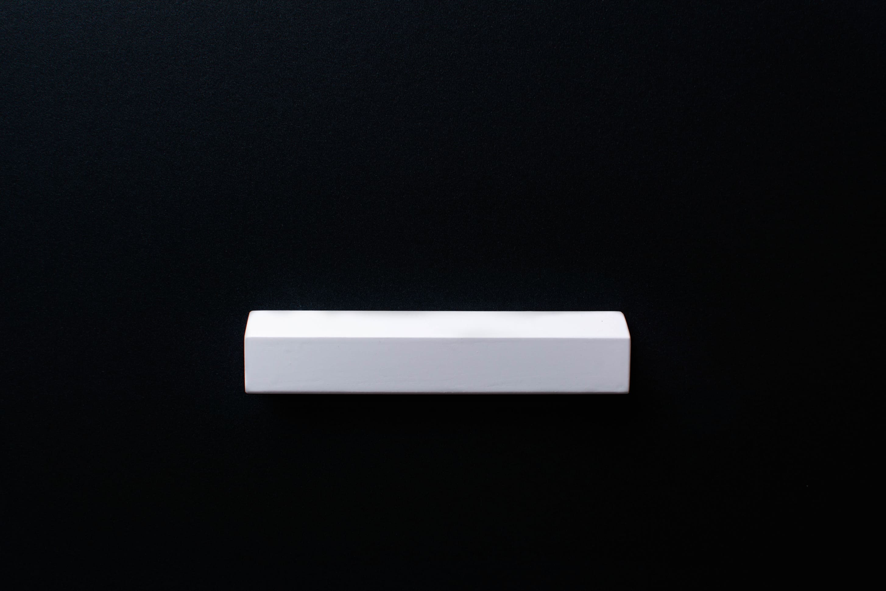 White wooden finger pull frontal view