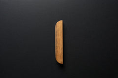 Wooden drawer European walnut  handle 008 in vertical position with detailed frontal view