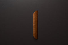 Wooden drawer European walnut  handle 012 in vertical position with detailed frontal view