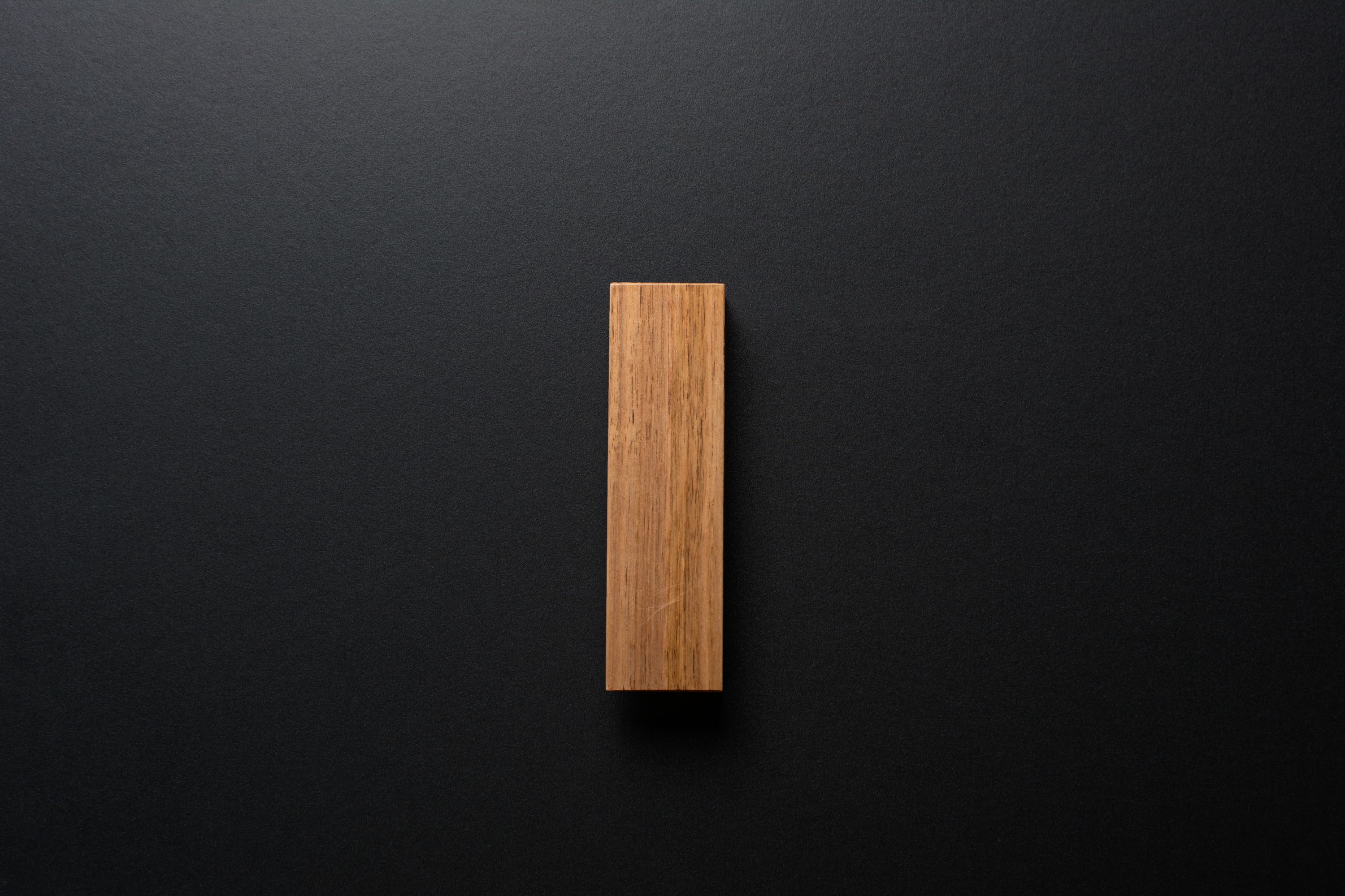 Wooden drawer European walnut handle 018 in vertical position with detailed frontal view