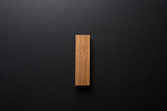 Wooden drawer European walnut handle 018 in vertical position with detailed frontal view