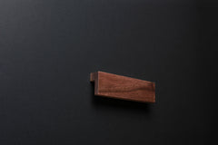 American walnut Maxi Grip L form finger pull frontal view
