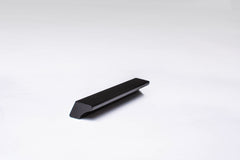 Black wooden finger pull frontal view
