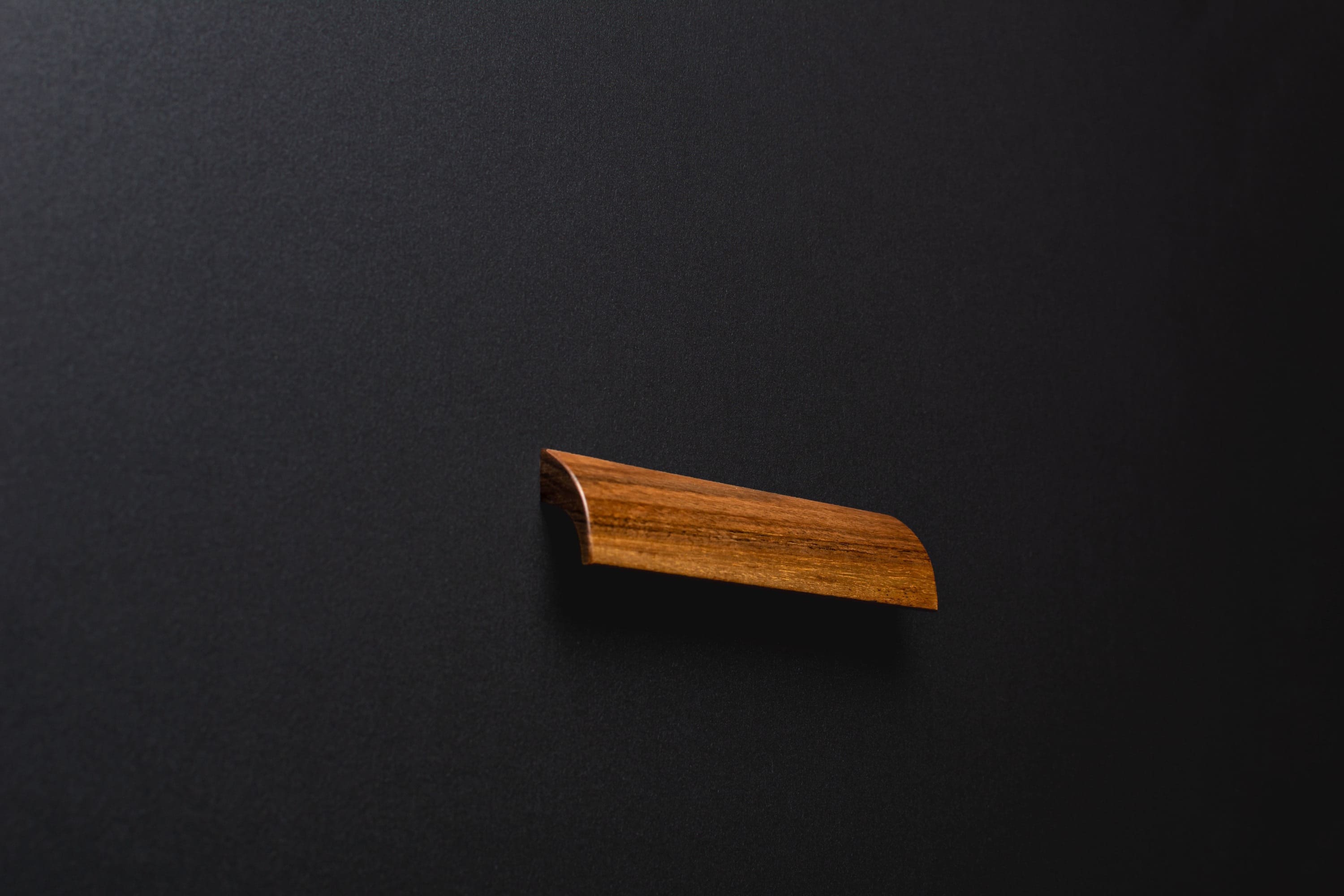 European walnut modern style finger pull frontal view