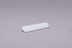 Modern L-Form White Cabinet Handle on gray
