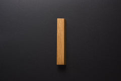 Wooden drawer oak handle 003 in vertical position with detailed frontal view