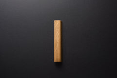 Wooden drawer oak handle 004 in vertical position with detailed frontal view