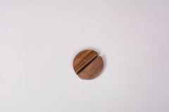 Pair of American Walnut wooden cabinet handles 013 in close view