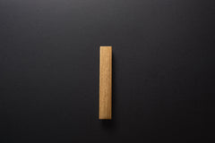 Wooden drawer oak handle 007 in vertical position with detailed frontal view