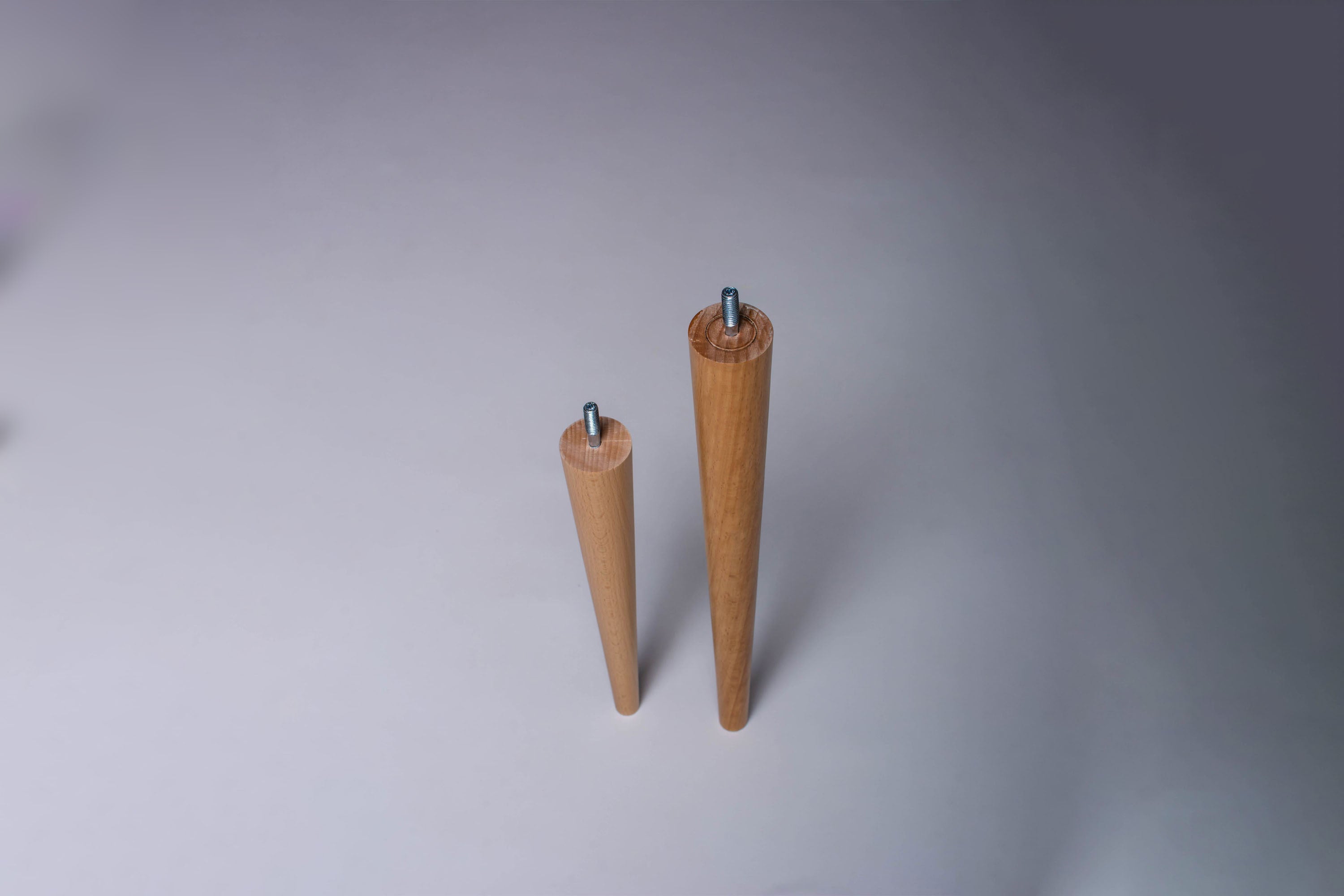 set of Two beech round legs