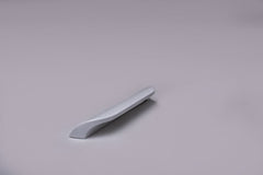 Modern Rounded White Cabinet Handle on grey