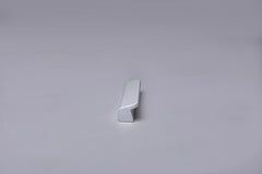 Classic Rounded White Cabinet Handle on grey
