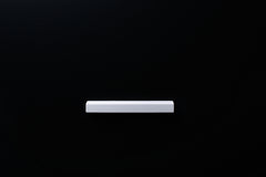 White Wooden drawer ash handle in horizontal position with detailed frontal view