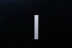 White Wooden drawer ash handle in vertical position with detailed frontal view