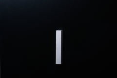 White Wooden drawer ash handle in vertical position with detailed frontal view