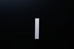 White Wooden drawer ash handle in vertical position with detailed frontal view