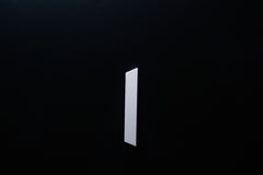 White Wooden drawer ash handle in vertical position with detailed frontal view