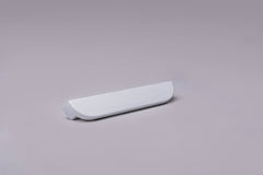 White Wooden drawer ash handle in vertical position with detailed frontal view