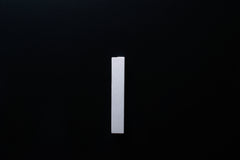 White Wooden drawer ash handle in vertical position with detailed frontal view