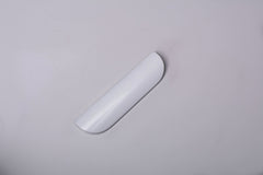 White Wooden drawer ash handle in vertical position with detailed frontal view