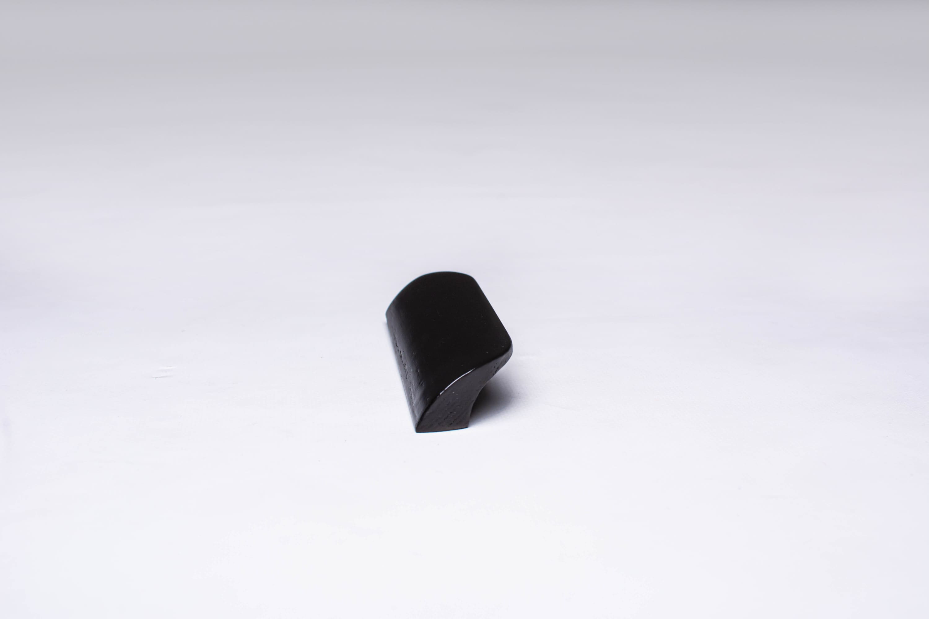 Black Wooden Ash Minimalistic Cabinet Handle in close view