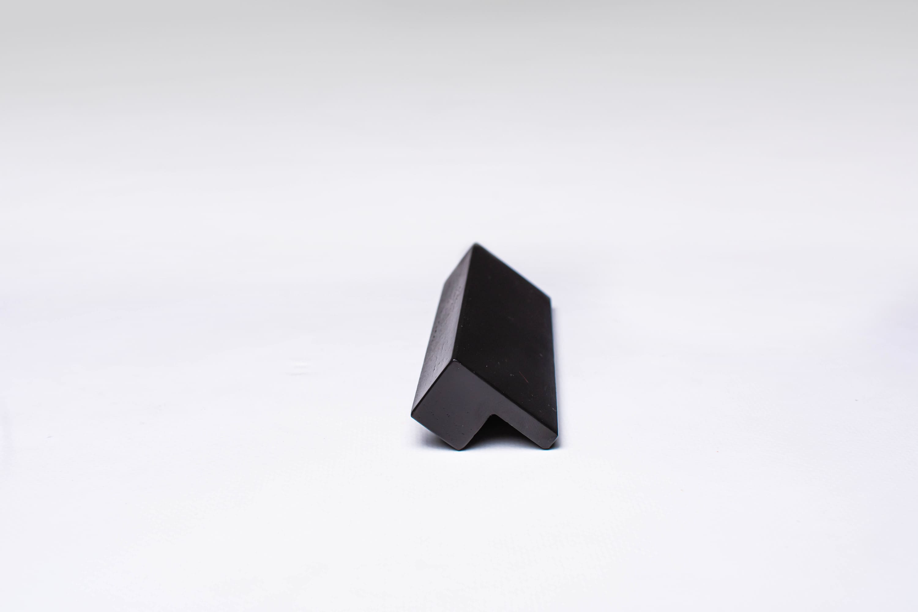 Black Wooden Ash Minimalistic Cabinet Handle in close view