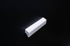 White Wooden Ash Classic Cabinet Handle in close view