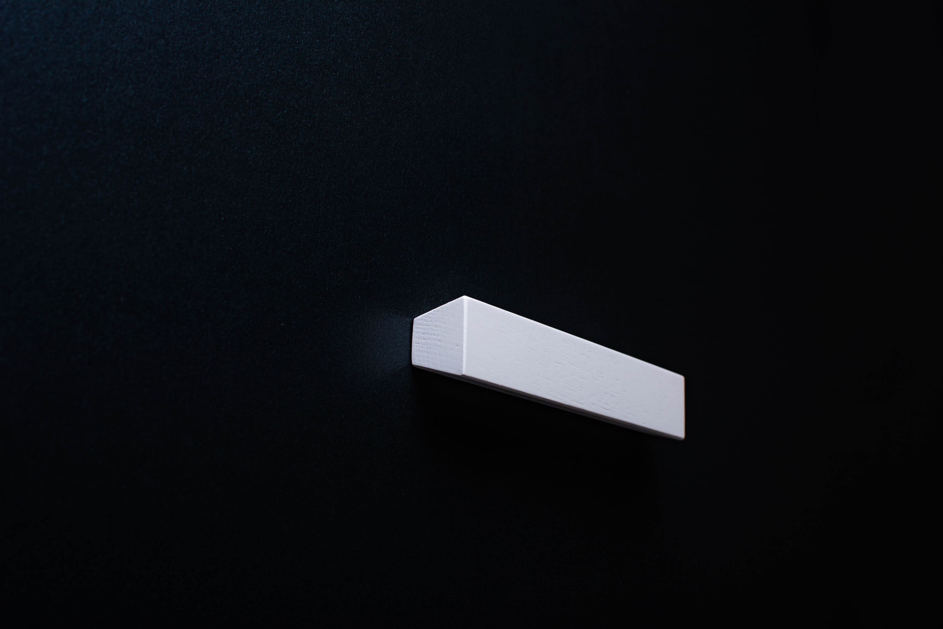 White Wooden Ash Classic Cabinet Handle in close view