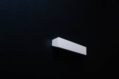 White Wooden Ash Classic Cabinet Handle in close view