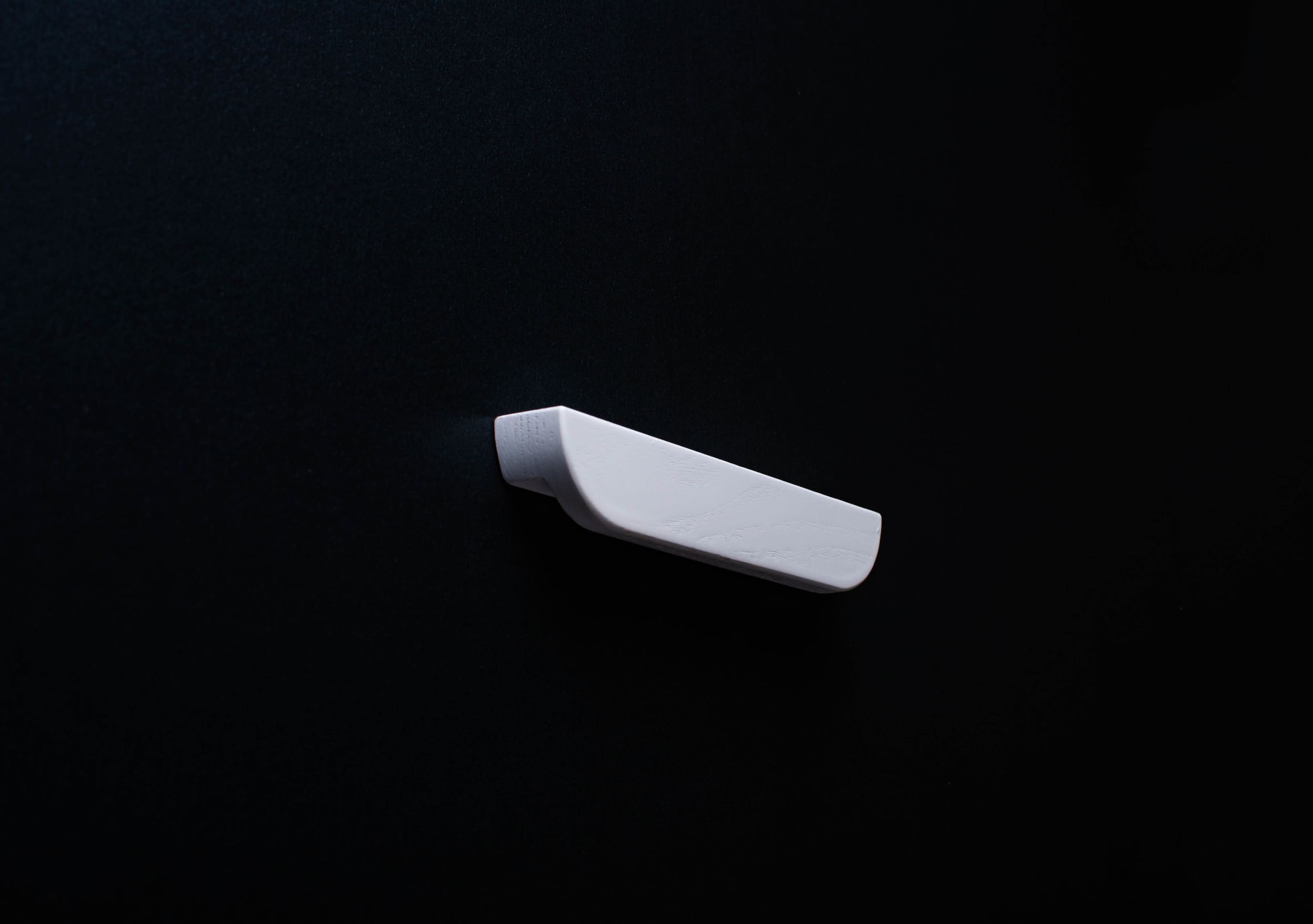 White Wooden Ash Classic Cabinet Handle in close view