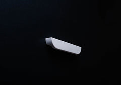 White Wooden Ash Classic Cabinet Handle in close view