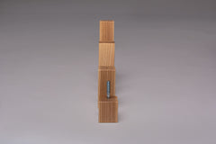 four ash wood square legs in a row