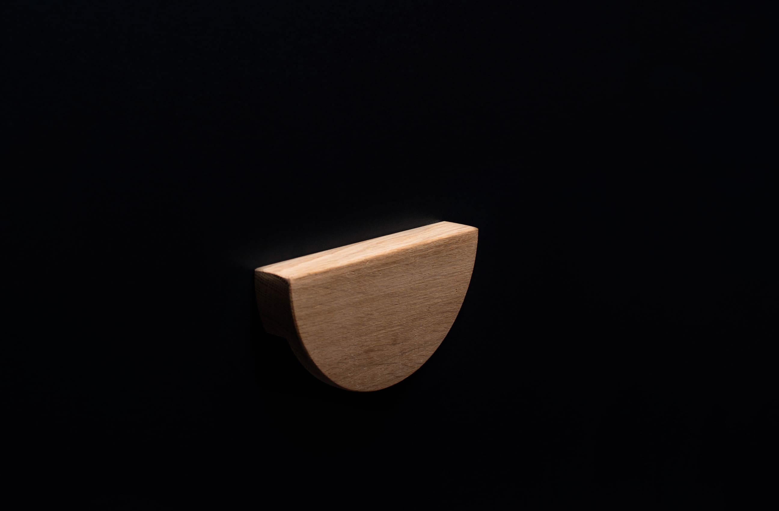 Half Moon Oak Cabinet Handle - OH013