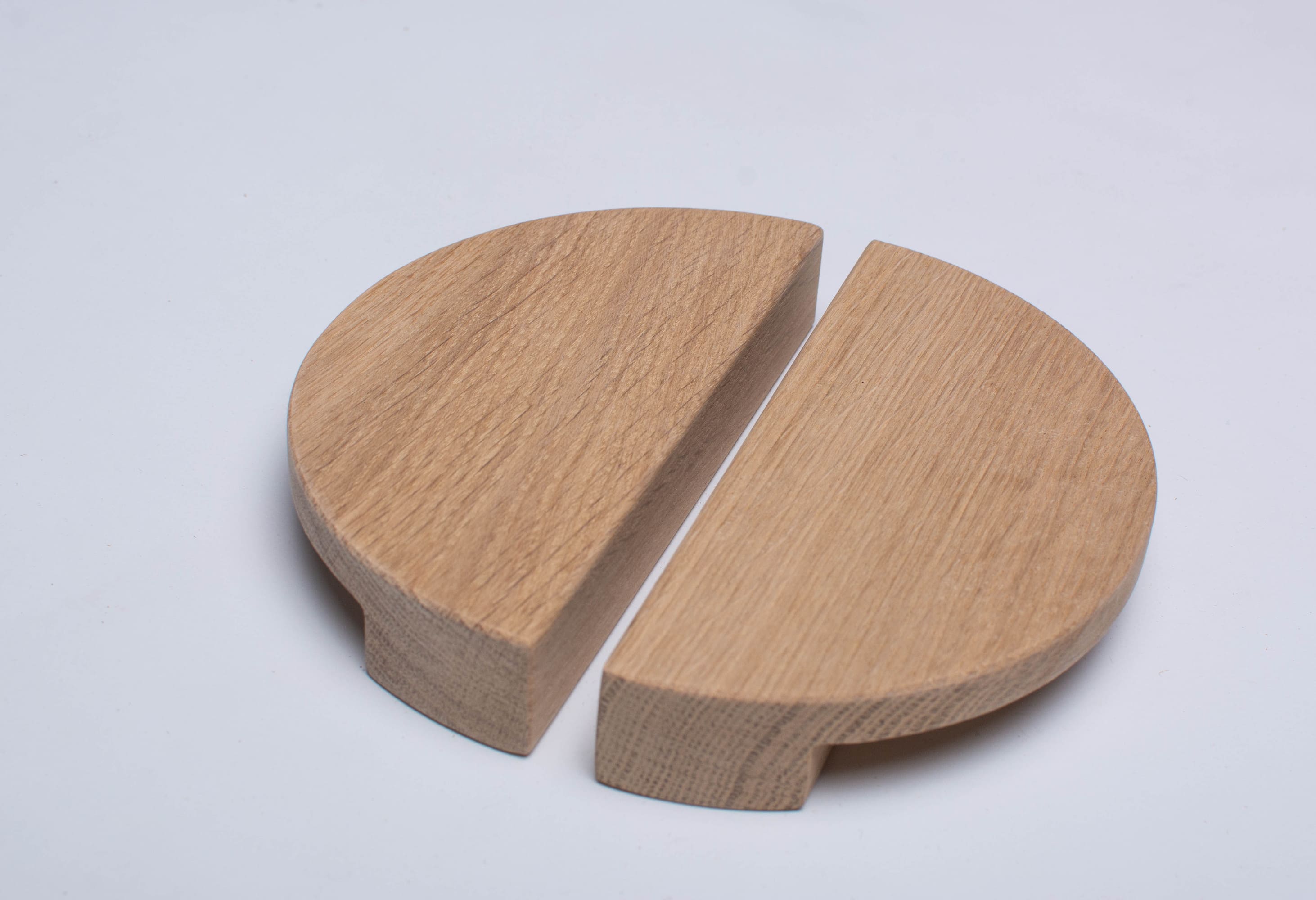 Half Moon Oak Cabinet Handle - OH013