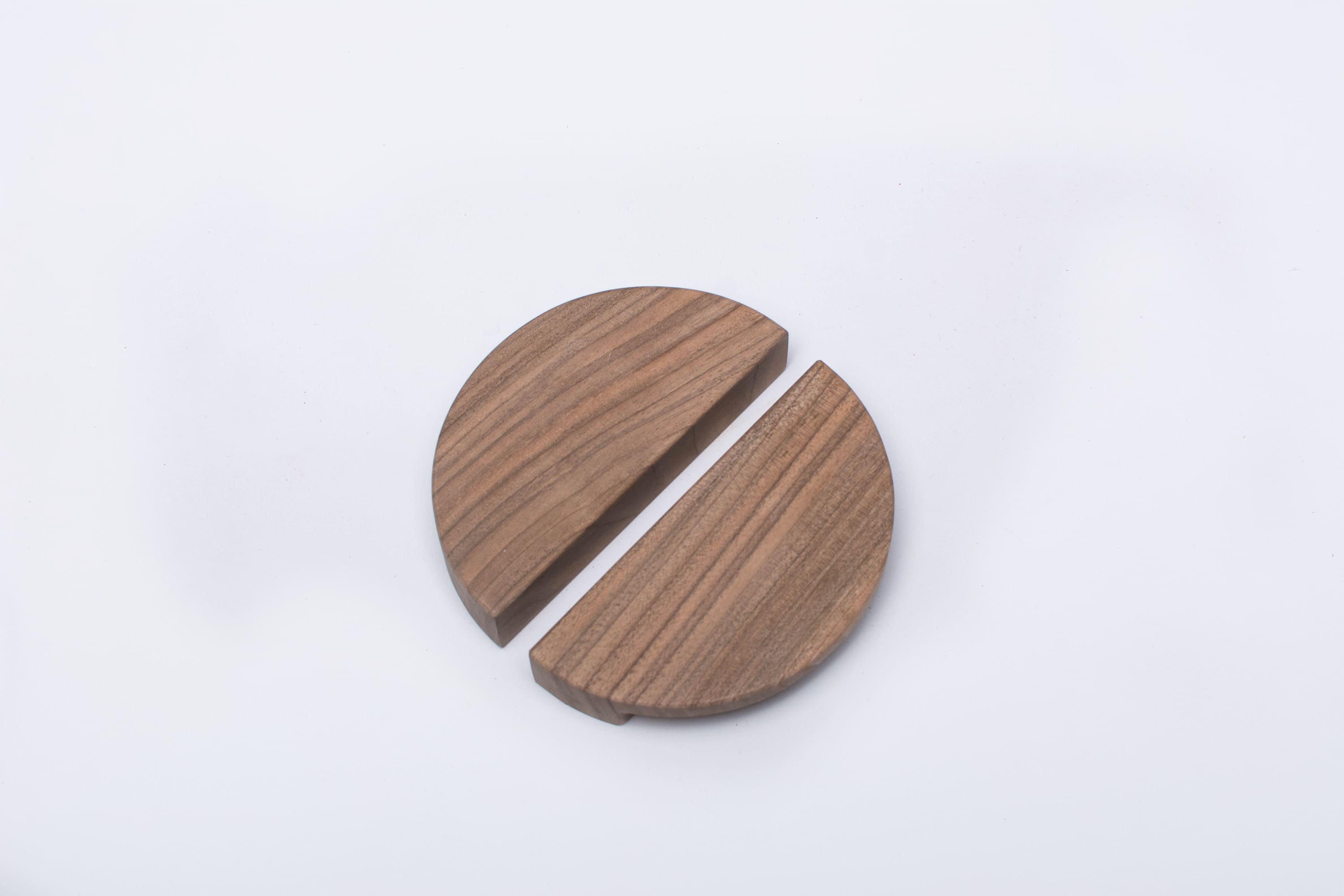 Half Moon European Walnut Cabinet Handle - EWH013