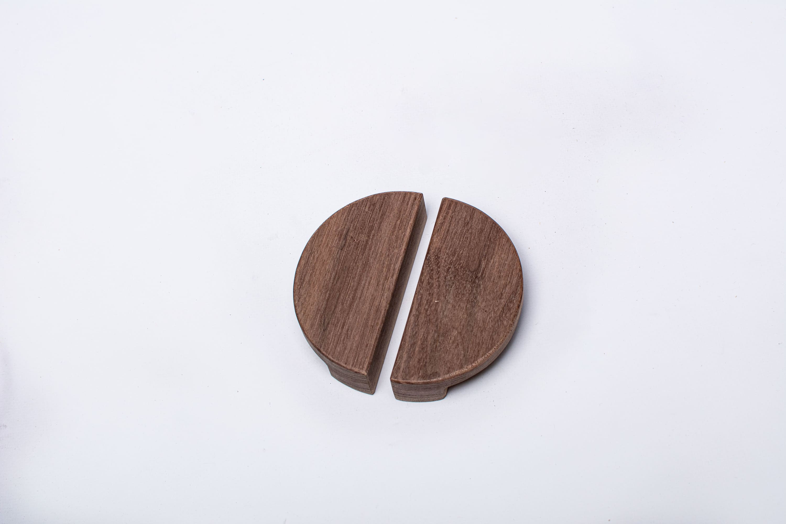 Half Moon American Walnut Cabinet Handle - AWH013