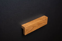 Oak cabinet pull available in unfinished / varnished variant